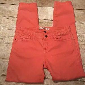 Zara denim coral ankle jeans size 8